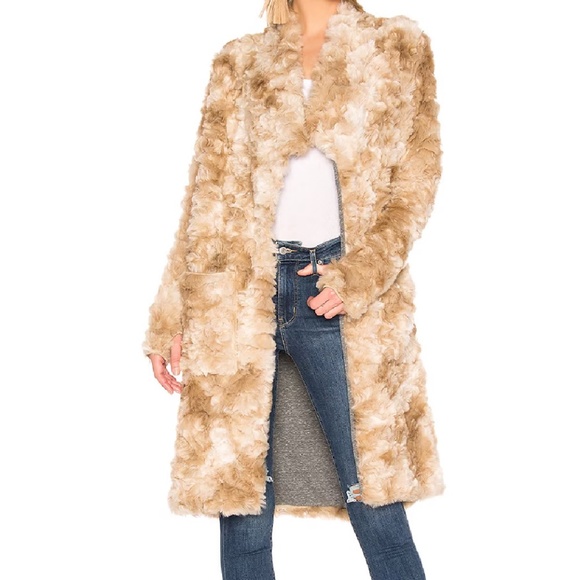 NSF Jackets & Blazers - New w/o tags GORGEOUS NSF Faux Fur "Toni" Overcoat L